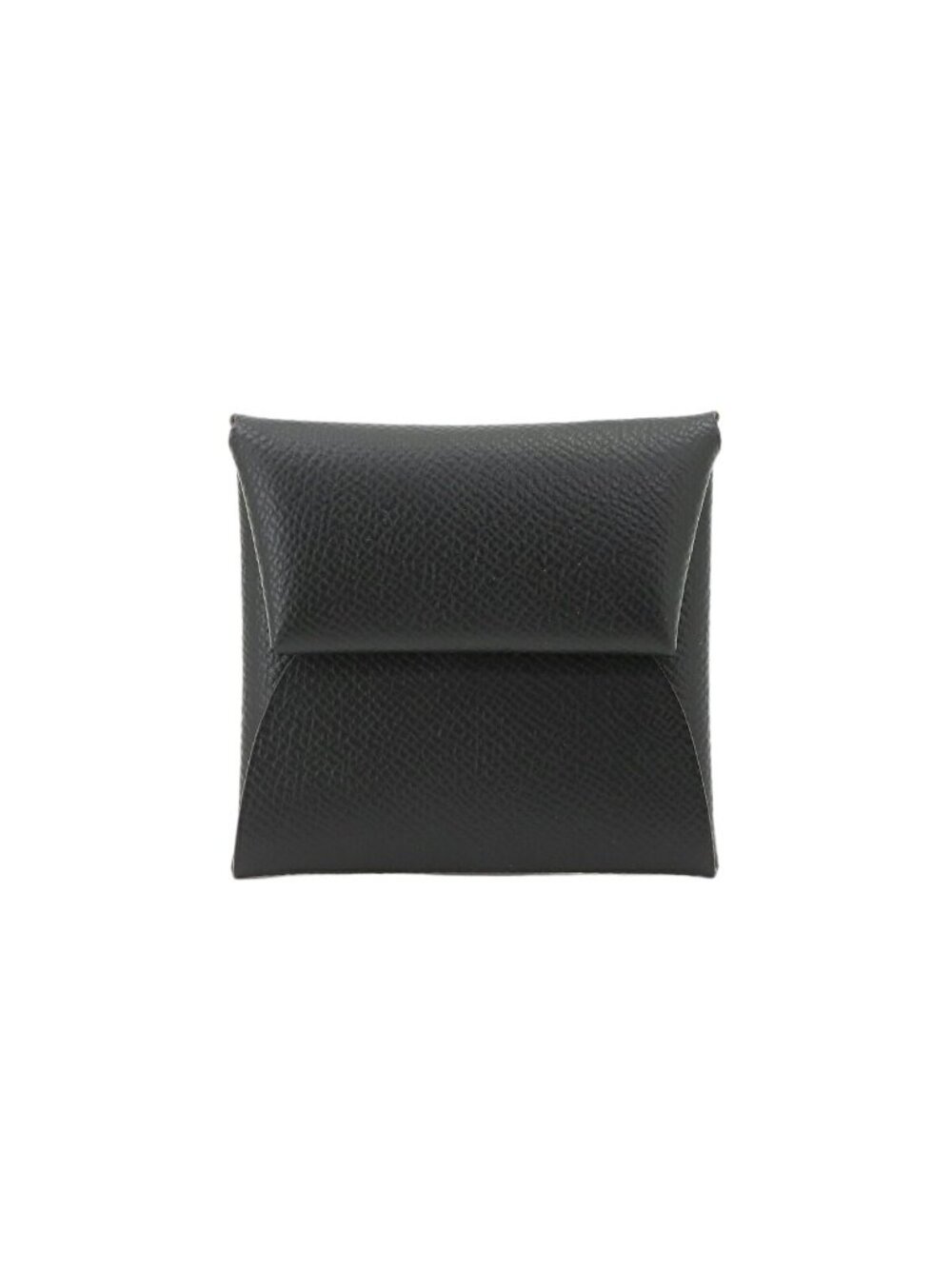 Hermes Bastia Personal Coin Purse Epsom Black Etoupe